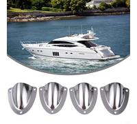 Jotekonoby Marine Clam Shell Vent Covers 4 Pack, 316 Stainless Steel Boat Ventilation Outlet, Splash-Proof Locker Hose Wire Cover, Resis