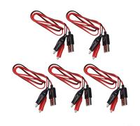 Jotekonoby Metal Crocodile Clip to USB Adapter for Electrical Testing - Red and Black Test Clip Connector for Multimeter Probe, Circuit Testing, Clip,