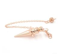 Jotekonoby Metal Detector Pendant Divining Rod Tool for Water Dowsing and Energy Locating - Gold Metal Spiritual Divination Instrument with Portable Design for Mineral(Rose Gold)