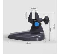 Jotekonoby Micrometer Base with Stand Clamp and Support for Mechanical Measurement - Heavy Duty Cast Iron Construction with Adjustable Holder and Thickened Clamping Pads