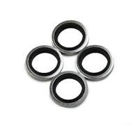 Jotekonoby Motorcycle Brake Washers 10mm Steel Rubber Sealing Washers for Master Cylinder Calipers Disc Brake System Motorbike Hydraulic Brake Line Fitting