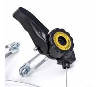 Jotekonoby Mountain Heavy-duty Bike Shifters Set with Cable for 15 18 21 for Bicycles Trigger Lever Gear Shifter Pair Speed Plastic and Steel Construction (Black)