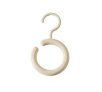 Jotekonoby Multifunctional Scarf Storage Rack with 360 Degree Rotatable Hook for Hats and Scarves, Space Saving Closet Organizer, Portable Clothing Hanger,(white)