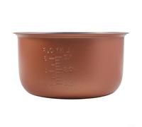 Jotekonoby Non-Stick Rice Cooker Inner Pot Aluminum Alloy Replacement Liner Bowl with Scale Marks for Steaming Vegetables Soups and Desserts Black(3L)