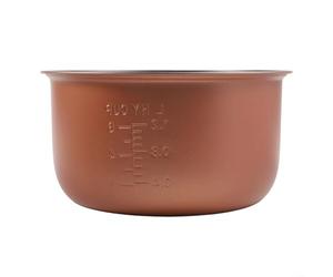 Jotekonoby Non-Stick Rice Cooker Inner Pot Aluminum Alloy Replacement Liner Bowl with Scale Marks for Steaming Vegetables Soups and Desserts Black(3L)