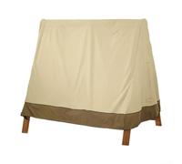 Jotekonoby Outdoor Garden Swing Cover A Frame With Drawstring Waterproof Oxford Fabric Protective Cover For Garden Swing Black Beige(Beige182*139 * 170cm)