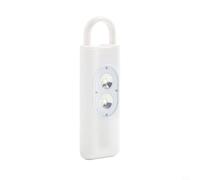 Jotekonoby Personal Alarm with 130dB Loud Siren and Dual Strobe LED Lights for Self Defence, Compact ABS Safety Device with Long Battery Life(White)