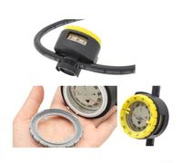 Jotekonoby Phosphorescent Dive Compass with Tube Clip | Night Visibility Underwater Navigation Tool | Clip On Scuba Compass Holder for 50+ Meter Diving Depth(Black)