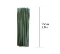 Jotekonoby Plastic Floral Stem, Artificial Flower Rod for Craft Floral Supplies and Wedding Decoration Wires, Green Wire Poles with Flexible Floral Wire in(B)