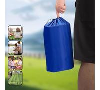 Jotekonoby Portable Inflatable Sleeping Pad for Camping, 50D Nylon Waterproof Air with Foot, Fast Inflation in 20 Seconds, 193x65x8 cm, Navy Bl(ARMY YELLOW AND GRAY)