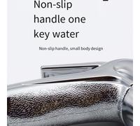 Jotekonoby Portable Toilet Bidet Sprayer with Stainless Steel Construction and Adjustable Handheld Design for Hygienic Bathroom Cleaning and Personal Rinse(Silver)