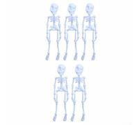 Jotekonoby Poseable Skeleton Refrigerator Magnets, 3D Printed Articulated Skeleton With Movable Joints, Interesting Multi-Color Human Skull Magnetic Decor For Halloween(White)
