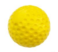 Jotekonoby Pu Dimpled Pitching Softball for Heavy-duty Machine Constructio Practice 9 Inch or 12 Inch Training Ball Baseball Long Lasting Batting (YELLOW)