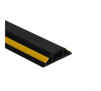 Jotekonoby PVC Wire Trough Floor Cable Protector - Anti-Stepping Pressure Resistant Cable Cover in Yellow-Black for Home and Office Use with Low Profile Design(Yellow-black)