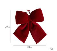 Jotekonoby Red Velvet Christmas Bows for Tree Decorations, 3 Size Options 14cm x 12cm 20cm x 20cm 30cm x 29cm Wreath Ornaments for Home Party Hol(M)