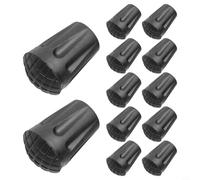 Jotekonoby Reinforced Rubber Tips for Trekking Poles, 12-Pack with Metal Washer, Compatible with 10.4mm Shaft Diameter, Anti-Slip End for Hiking Wal