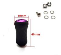 Jotekonoby Replacement EVA Fishing Reel Handle Knobs with Bearing Gasket for Daiwa 27mm Shaft Compatible with 26.5-27.5mm 4mm Models - Black(black)