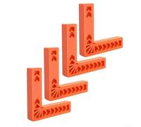 Jotekonoby Right Angle Clamp Set 4PCS 90 Degree Woodworking Corner Tool Plastic L Shaped Ruler Holder 3 Inch Positioning Square Carpentry Jig for Wood Joinery