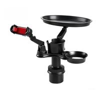 Jotekonoby Rotating Car Cup Holder, Adjustable Phone Mount, 360 Degree Swivel Base, Vehicle, Dashboard Food Organizer, Expandable Drink Tray(E)