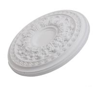 Jotekonoby Round PU Ceiling Medallion For Light Fixtures and Ceiling Fans, Decorative Lamp Cover in White, 26cm/35cm Diameter Options(26CM)