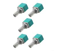 Jotekonoby RV097NS Potentiometer with Switch 5PIN Sealed B1K/5K/10K/20K/50K/100K/500K Linear Taper Variable Resistor 6mm Knurled Shaft for Audio Volume Control(5pin B50K)