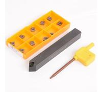 Jotekonoby Scmcn1212H06 12X100Mm Lathe External Turning Tool Holder with 10Pc Ccmt060204 Carbide Inserts for CNC Machining and Metalworking