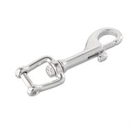 Jotekonoby Scuba Diving Snorkeling Yacht Plus Boat Safety G 316 Stainless Steel Heavy Duty Shackle Bolt Snap Hook with Threaded for Connection (85MM)