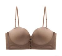 Jotekonoby Seamless Nylon Push Up Bra Front Closure Beautiful Back | Front closure design, push-up effect for small breasts, seamless comfort, beautiful back view, solid color options
