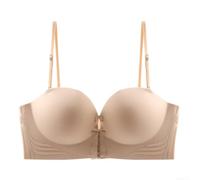 Jotekonoby Seamless Nylon Push Up Bra Front Closure Beautiful Back | Front closure design, push-up effect for small breasts, seamless comfort, beautiful back view, solid color options
