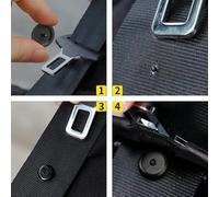 Jotekonoby Seat Belt Buckle Stopper Clips Kit 4 Pairs Black Plastic Anti Slip Button Stop Retainer for Car Truck Vehicle Safety Repair Parts
