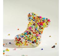 Jotekonoby Silicone Fidget Picking Pad for Stress Relief, Christmas Series Sensory Toy for Anxiety, ADHD, Autism, Portable Decompressed Fun for Home or Travel(Christmas socks)