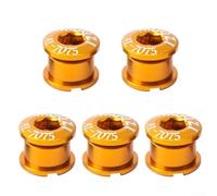 Jotekonoby Single Double for Aluminum Chainring Bolts 5pcs Road Triple Speeds Screws Bike (GOLDEN)