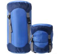 Jotekonoby Sleeping Bag Compression Sack For Camping And Hiking, 210T Polyester Storage Bag With Adjustable Straps And Dustproof Cap, Lightweight Gear Organizer For Outdoor Travel(Blue [XL])
