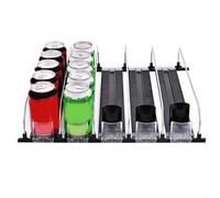 Jotekonoby Sliding Refrigerator Drink Dispenser Rack With Beverage Pusher, Self Feeding Beer And For Soda Organizer For Fridge Or Freezer(380-390MM)