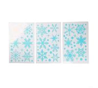Jotekonoby Snowflake Christmas Window Clings, PVC Snowflake Decals Glow in the Dark, Holiday Wall and Winter Window Decorations, for Home Office Store