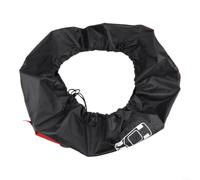 Jotekonoby Spare Tire Cover, 210D Oxford Cloth Protective Case With Storage Pocket, Adjustable Fits For Cars Trucks SUVs Trailers RVs, Black(210D-S)