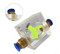 Jotekonoby Square Two-Way Water Flow Indicator with Acrylic Flow Meter for Real- Monitoring of Engraving Spindle Motor Cooling System and for CNC Equipment(4mm)