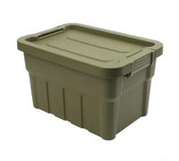 Jotekonoby Stackable Storage Bins With Lids, Large Capacity PP Plastic Organiser Boxes For Camping, Car Boot & Home, Vertical Space Saving Containers For Kitchen, Toys & Sundries(Medium Olive Green)