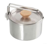 Jotekonoby Stainless Steel Camping Pot, 304 Foldable Outdoor Cookware With Detachable Handle And Lid, Portable Cooking Utensil For Hiking Travel, Compact Storage Bag Included