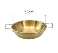 Jotekonoby Stainless Steel Kimchi Pot for Korean Instant Noodles, Double Handle Thickened Hot Pot with Even Heat Distribution, Frosted Brushed Fin(8)