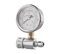 Jotekonoby Stainless Steel Pressure Washer Gauge with 3/8" Quick Connect for High Pressure Cleaning Up to 6000 Psi