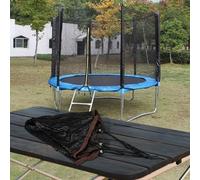 Jotekonoby Sun Shade Cover for Round 6FT 8FT 10FT 12FT 14FT 16FT - UV Protection 95% HDPE Canopy with Ventilation, Black Debris Defense Jump(14FT)