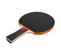 Jotekonoby Table Tennis Racket Blade Wood Red Pong Paddle with Long Handle Portable and Ping Rubber 7ply for Offensive or Allround Play Black