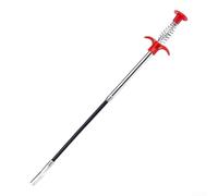 Jotekonoby Telescopic Drain Snake with 4-Claw Grabber for Unclogging Pipes, Flexible Sewer Cleaner Tool for Bathroom and Kitchen, Metal Hair Remover, Red(1)