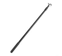 Jotekonoby Telescopic Window Opener Extension Rod, 30-60cm Adjustable Roof Hatch Handle Tool, With Hooks, Aluminum Alloy Lightweight Black