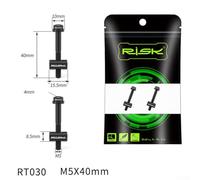 Jotekonoby Ti Alloy Seatpost Fixed Bolt for, 5x40mm Hex Screws with M5 Nuts & Gaskets, Black/Silver/Golden, 2-Piece Set Compatible with Bike Seat Tube(MULTICOLOR)