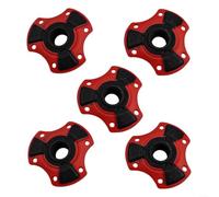 Jotekonoby Trekking Pole Snow, 5-Pack Plastic Mud Guards For Soft Ground, Snow And Deep Rocks, Lasting Replacement Tips For Hiking, Camping, Mountaineering(Red)