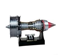 Jotekonoby Turbofan Engine Model for Aviation Enthusiasts, Adjustable Speed Aircraft Engine Replica with Dual Flow Design, Mechanical Science Educational Toy,