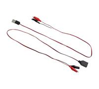 Jotekonoby USB Adapter Power Cord with For Alligator Clips for Multimeter Use and General DC Testing Applications (male and female)