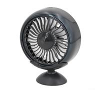 Jotekonoby USB Car Fan for Auto Air Outlet, Portable Cooling Fan with 3 Speed Settings, Quiet Operation, Colorful LED Light, ABS Material, Vehicle Dashboard(Black instrument)